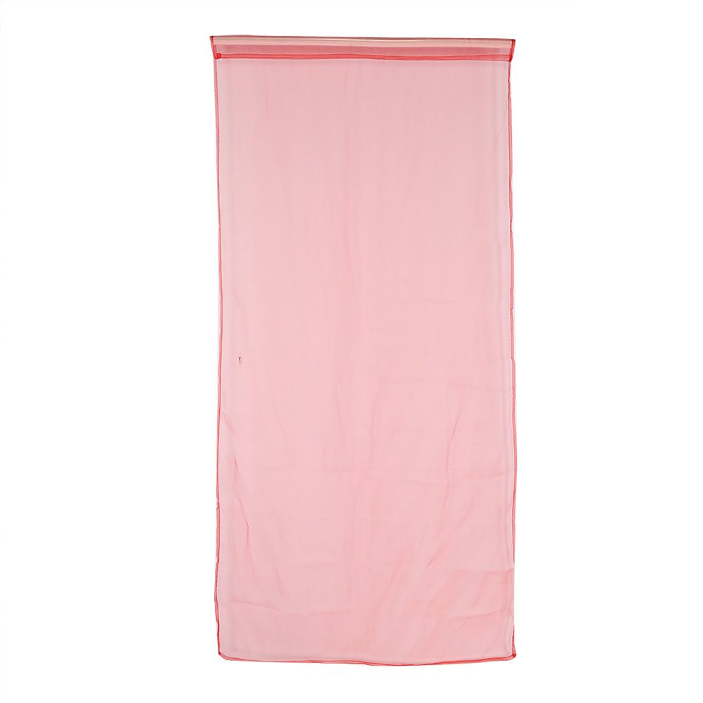 Sheer Rod Pocket Window Curtain Bedroom Balcony Drape Curtain Window Treatment (Red)