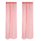 Sheer Rod Pocket Window Curtain Bedroom Balcony Drape Curtain Window Treatment (Red)