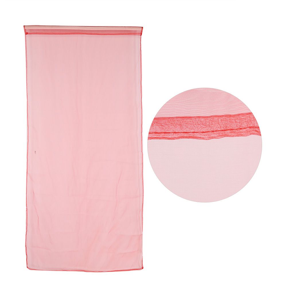 Sheer Rod Pocket Window Curtain Bedroom Balcony Drape Curtain Window Treatment (Red)