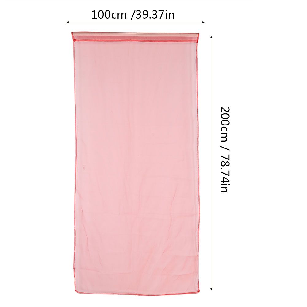 Sheer Rod Pocket Window Curtain Bedroom Balcony Drape Curtain Window Treatment (Red)