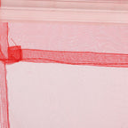 Sheer Rod Pocket Window Curtain Bedroom Balcony Drape Curtain Window Treatment (Red)