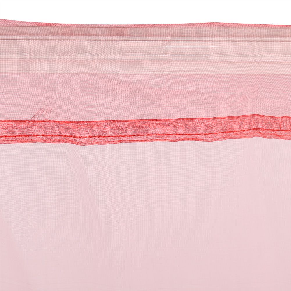 Sheer Rod Pocket Window Curtain Bedroom Balcony Drape Curtain Window Treatment (Red)