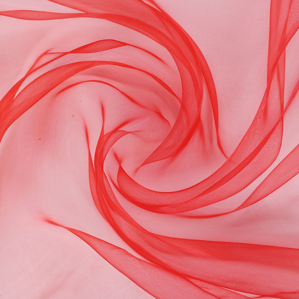 Sheer Rod Pocket Window Curtain Bedroom Balcony Drape Curtain Window Treatment (Red)