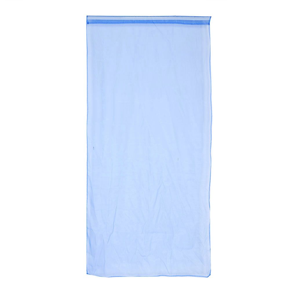 Sheer Rod Pocket Window Curtain Bedroom Balcony Drape Curtain Window Treatment (Dark Blue)