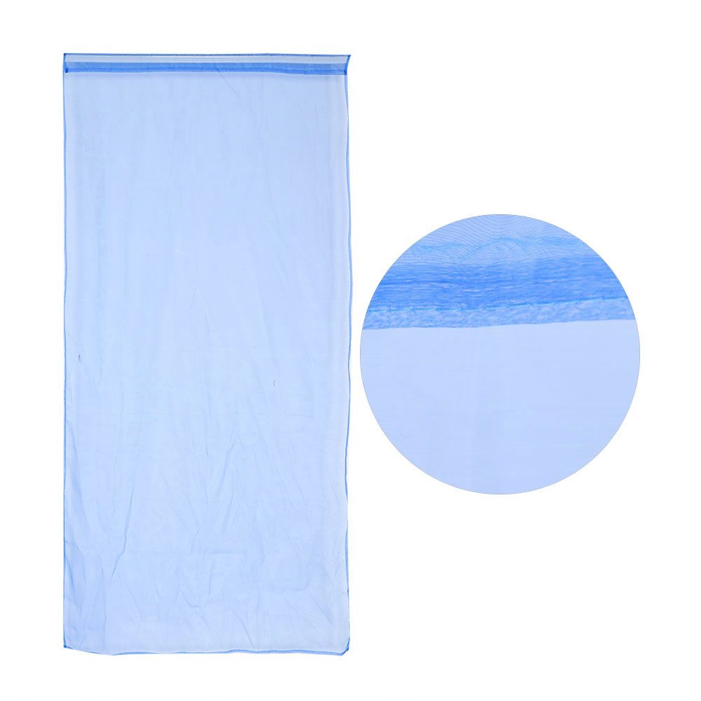 Sheer Rod Pocket Window Curtain Bedroom Balcony Drape Curtain Window Treatment (Dark Blue)