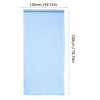 Sheer Rod Pocket Window Curtain Bedroom Balcony Drape Curtain Window Treatment (Dark Blue)