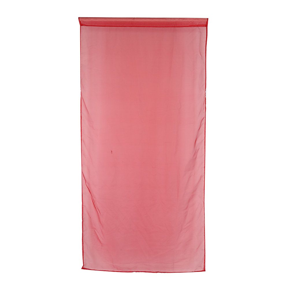 Sheer Window Curtain Bedroom Balcony Drape Curtain Window Treatment (Red)