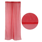 Sheer Window Curtain Bedroom Balcony Drape Curtain Window Treatment (Red)