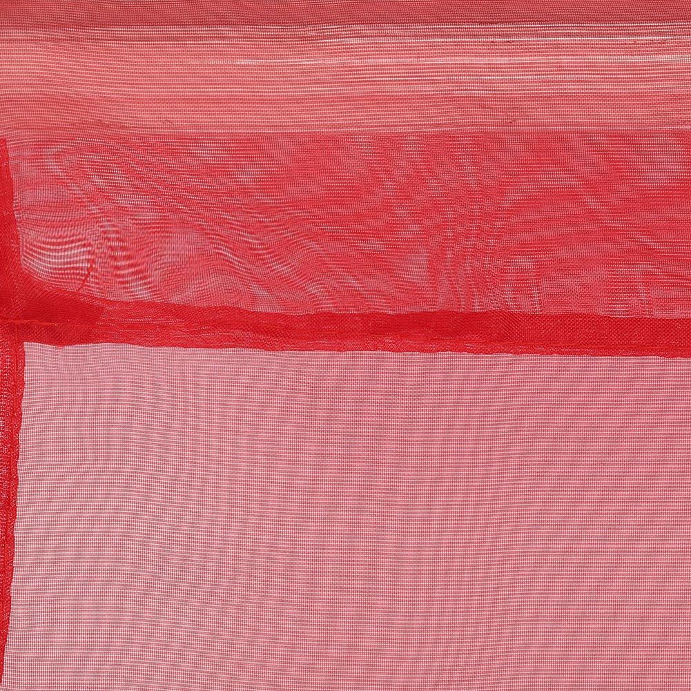 Sheer Window Curtain Bedroom Balcony Drape Curtain Window Treatment (Red)