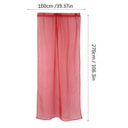 Sheer Window Curtain Bedroom Balcony Drape Curtain Window Treatment (Red)