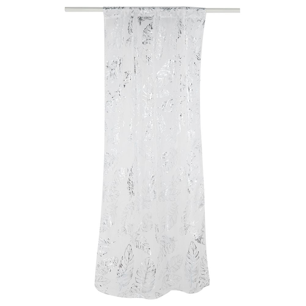 Tulle Window Door Curtain Drape Bedroom Living Room Coffee Shop (Silver)