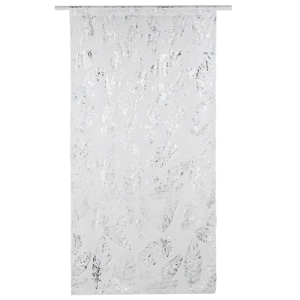 Tulle Window Door Curtain Drape Bedroom Living Room Coffee Shop (Silver)