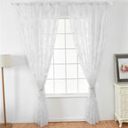 Tulle Window Door Curtain Drape Bedroom Living Room Coffee Shop (Silver)