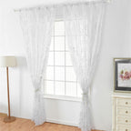 Tulle Window Door Curtain Drape Bedroom Living Room Coffee Shop (Silver)
