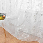 Tulle Window Door Curtain Drape Bedroom Living Room Coffee Shop (Silver)