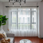 Polyester Window Curtain Valances Voile Bedroom Living Room Decor (White)