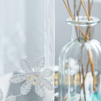 Polyester Window Curtain Valances Voile Bedroom Living Room Decor (White)