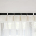 Polyester Window Curtain Valances Voile Bedroom Living Room Decor (White)