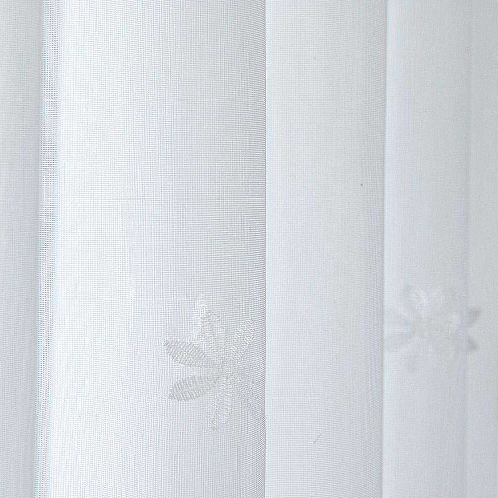 Polyester Window Curtain Valances Voile Bedroom Living Room Decor (White)