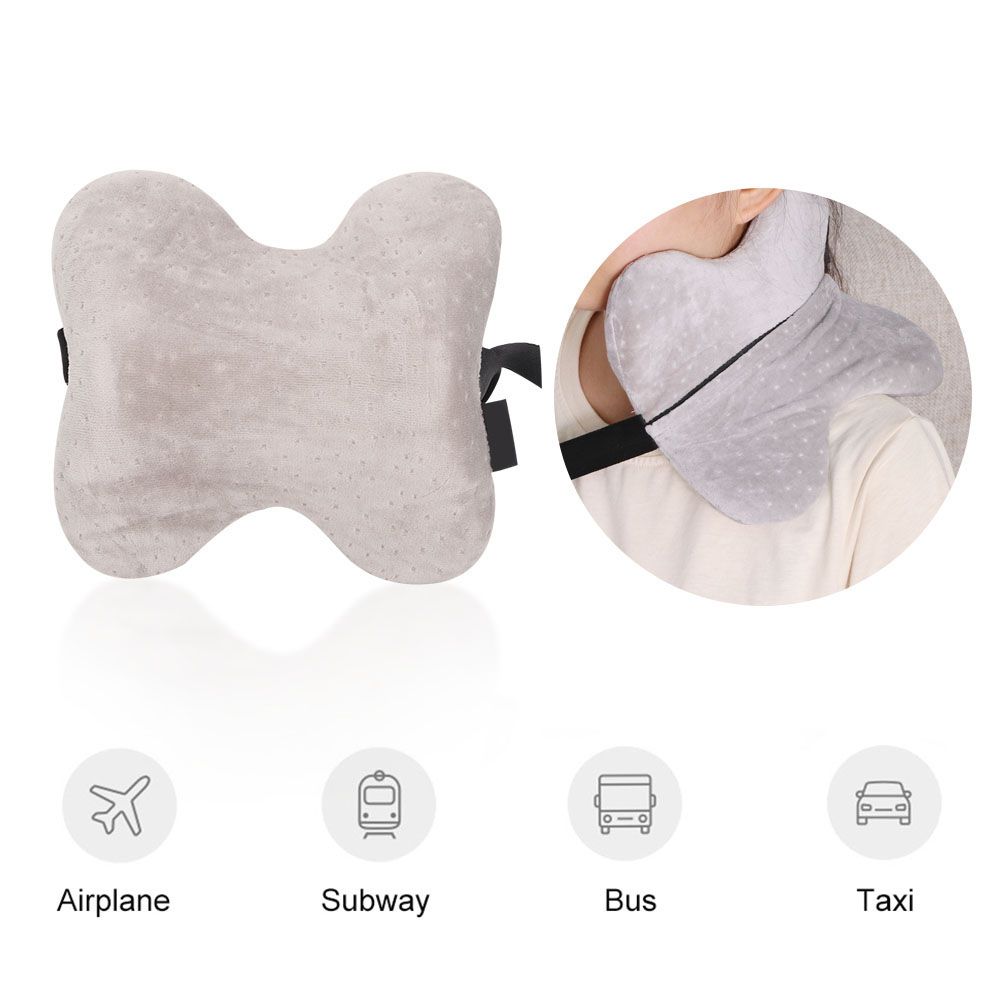U shaped Travel Pillow Multifunctional Neck Pillow Memory Foam Pillow Cervical Pillow (Gray)