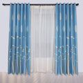 Polyester Window Curtain Shade Bedroom Living Room Kitchen Decor (Blue)