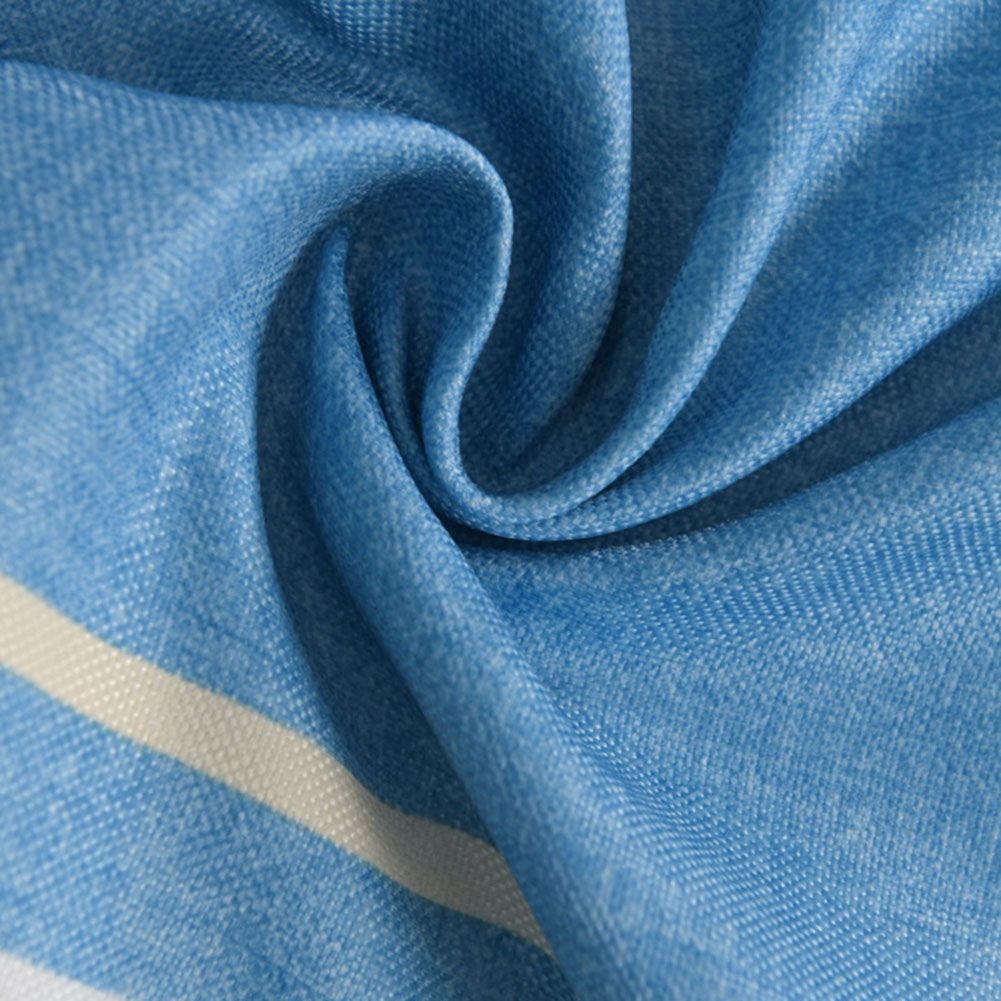 Polyester Window Curtain Shade Bedroom Living Room Kitchen Decor (Blue)