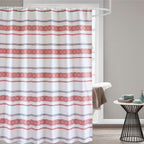 Polyester Striped Painting Shower Bath Curtain Waterproof Bathroom Curtain (S)