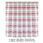 Polyester Striped Painting Shower Bath Curtain Waterproof Bathroom Curtain (S)