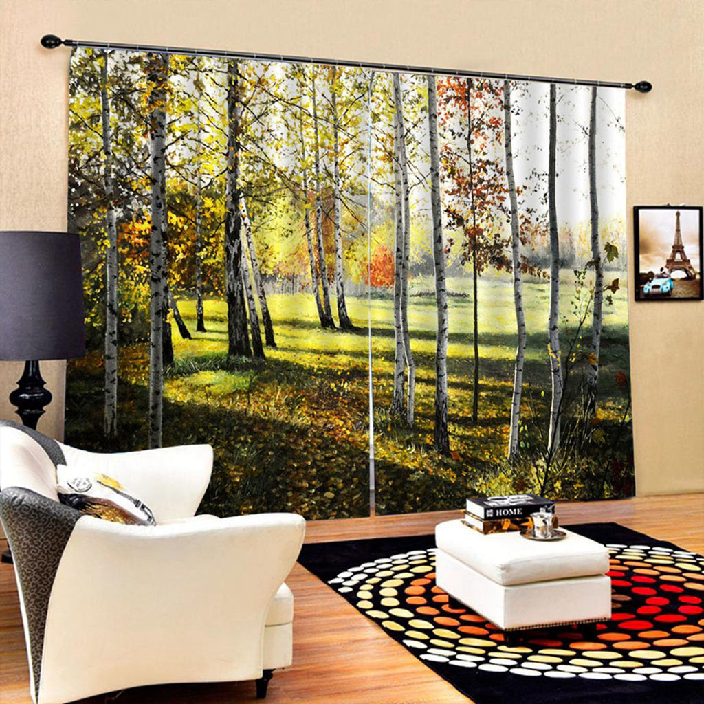 Modern Living Room Bedroom High Quality Window Full Shade Printing Curtain (170*200cm)