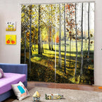 Modern Living Room Bedroom High Quality Window Full Shade Printing Curtain (170*200cm)