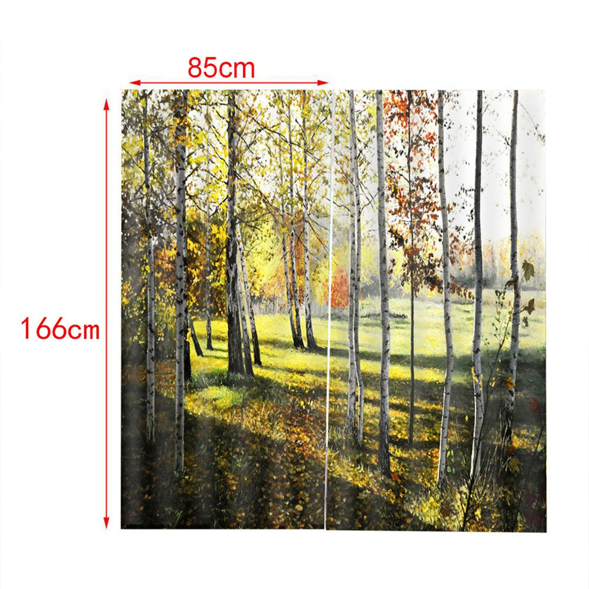 Modern Living Room Bedroom High Quality Window Full Shade Printing Curtain (170*200cm)