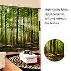 Forests Sunlight Printing Shading Curtains for Balcony Bedroom Drawing Room Window 150 * 166cm