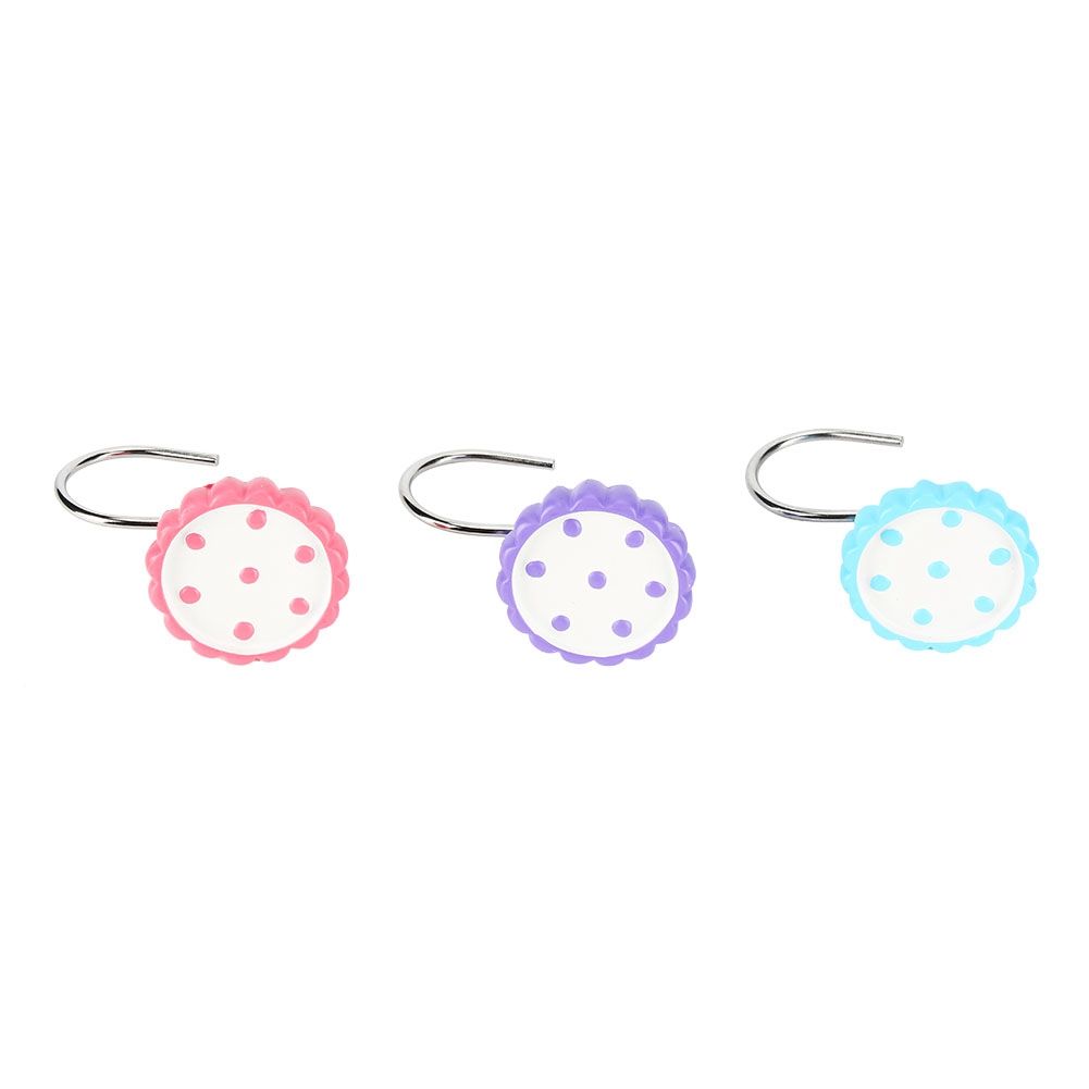 12 Pcs Sunflower Shaped Resin Curtain Hook Decorative Hanger for Bath Shower Curtain
