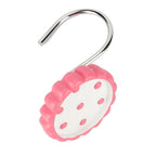 12 Pcs Sunflower Shaped Resin Curtain Hook Decorative Hanger for Bath Shower Curtain