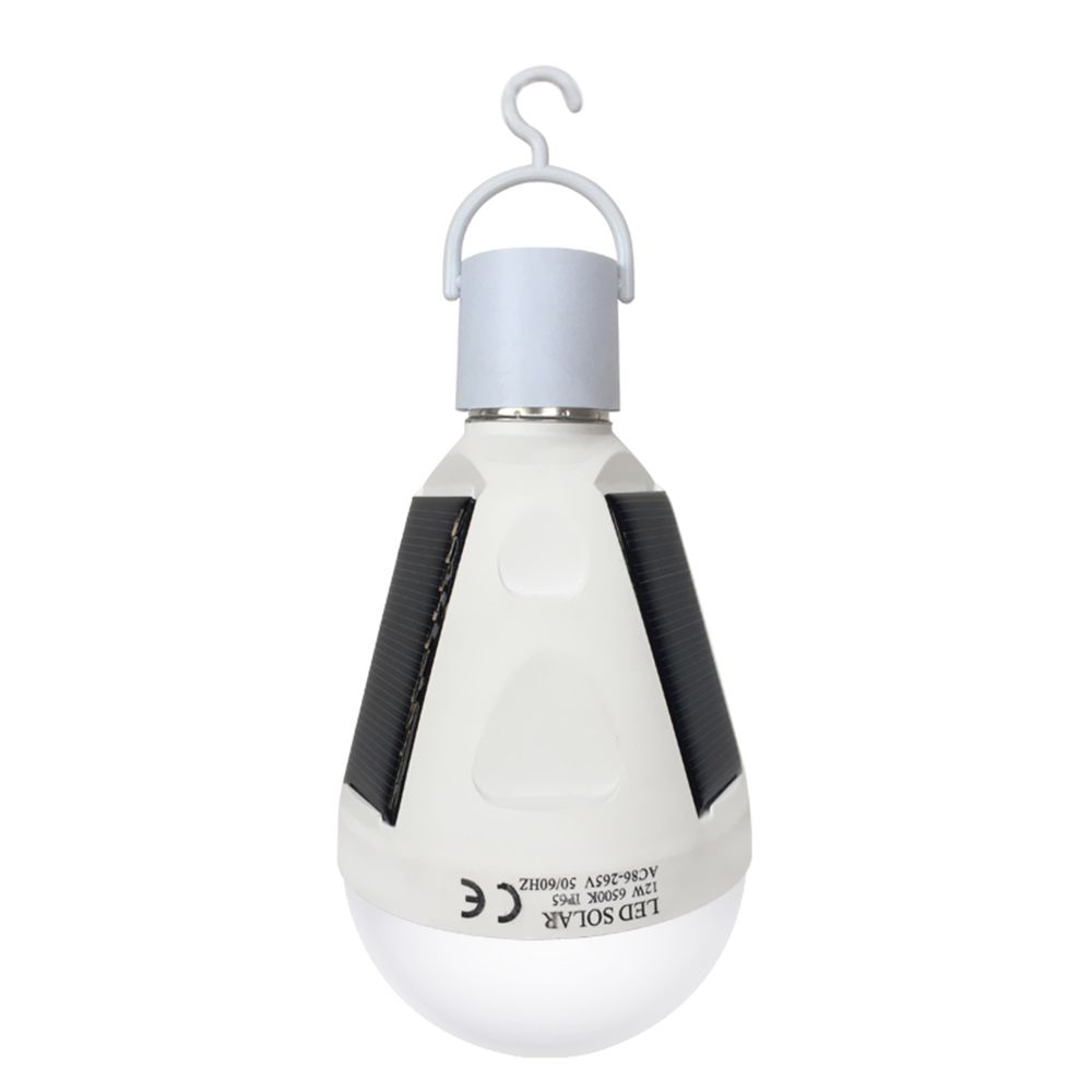 Solar Powered Emergency LED Bulb 12W SMD5730 Sensitive Touch Control IP65 Water Resistance Rechargeable Portable Lamp Light for Camping Hiking Fishing Indoor Outdoor Use