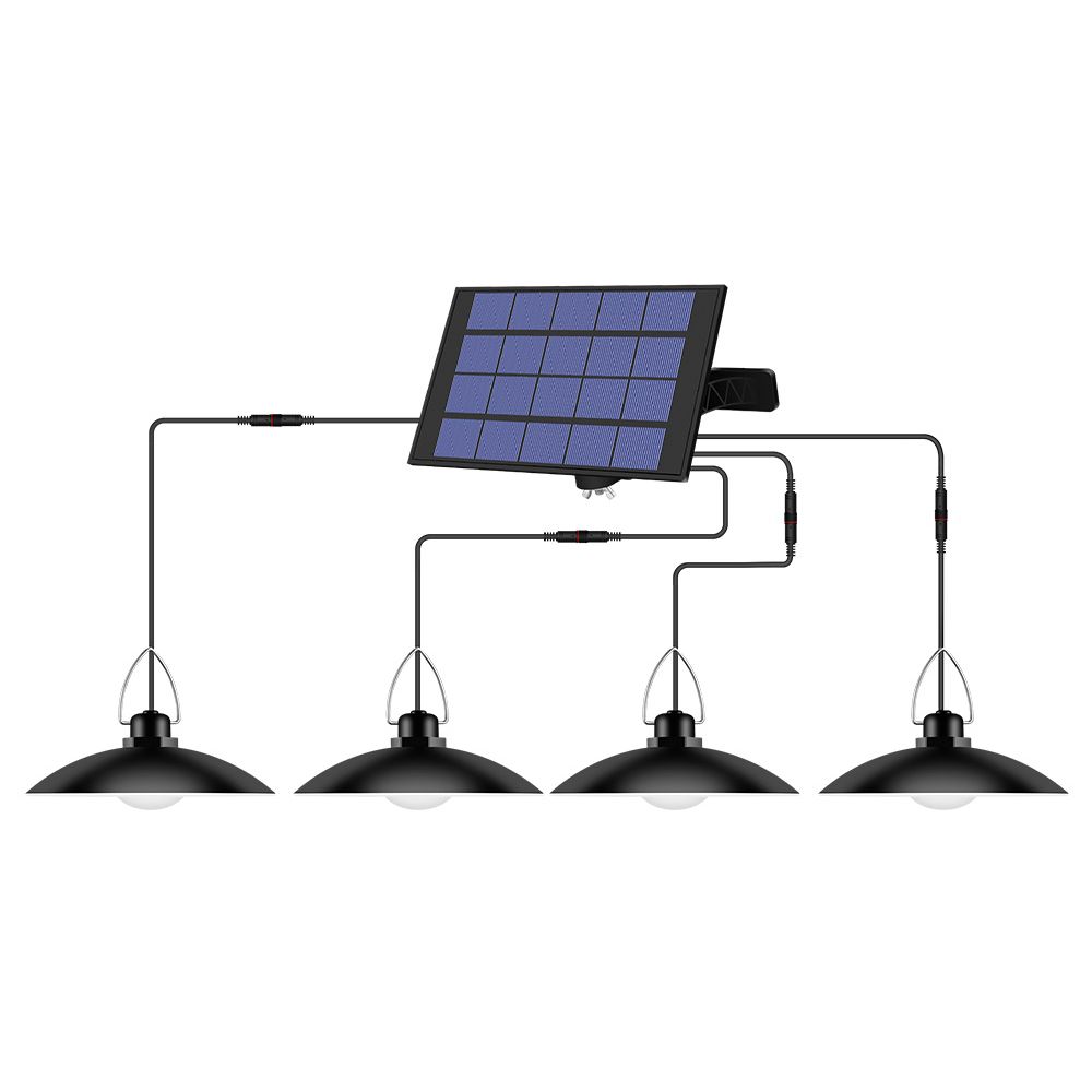 Solar Powered Pendants Light with Adjustable Panel Auto ON/OFF Lighting Sensor IP65 Water-resistant Hanging Lamp for Outdoor/Indoor Garden Patio Yard Storage