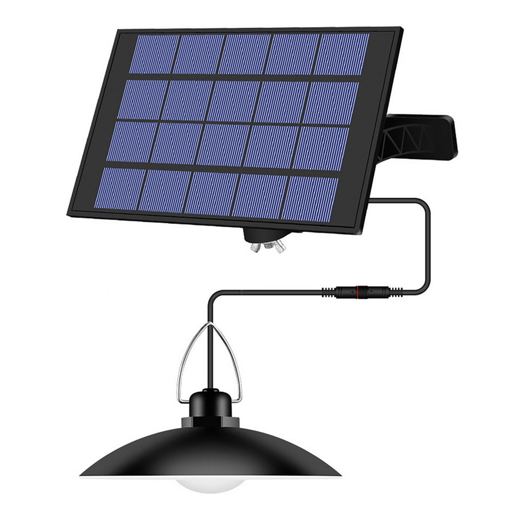 Solar Powered Pendants Light with Adjustable Panel Auto ON/OFF Lighting Sensor IP65 Water-resistant Hanging Lamp for Outdoor/Indoor Garden Patio Yard Storage