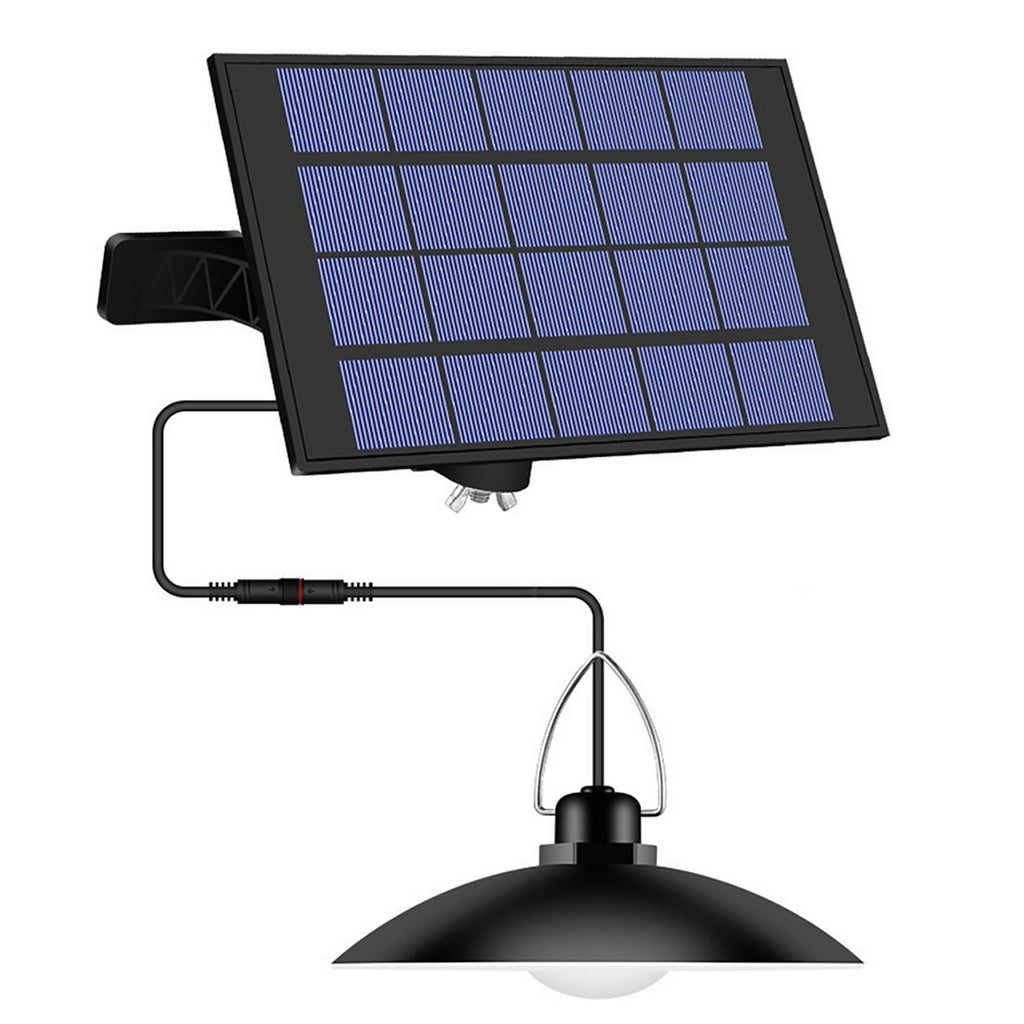 Solar Powered Pendants Light with Adjustable Panel Auto ON/OFF Lighting Sensor IP65 Water-resistant Hanging Lamp for Outdoor/Indoor Garden Patio Yard Storage
