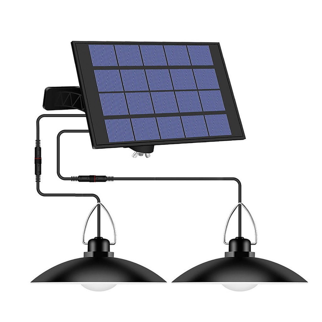 Solar Powered Pendants Light with Adjustable Panel Auto ON/OFF Lighting Sensor IP65 Water-resistant Hanging Lamp for Outdoor/Indoor Garden Patio Yard Storage