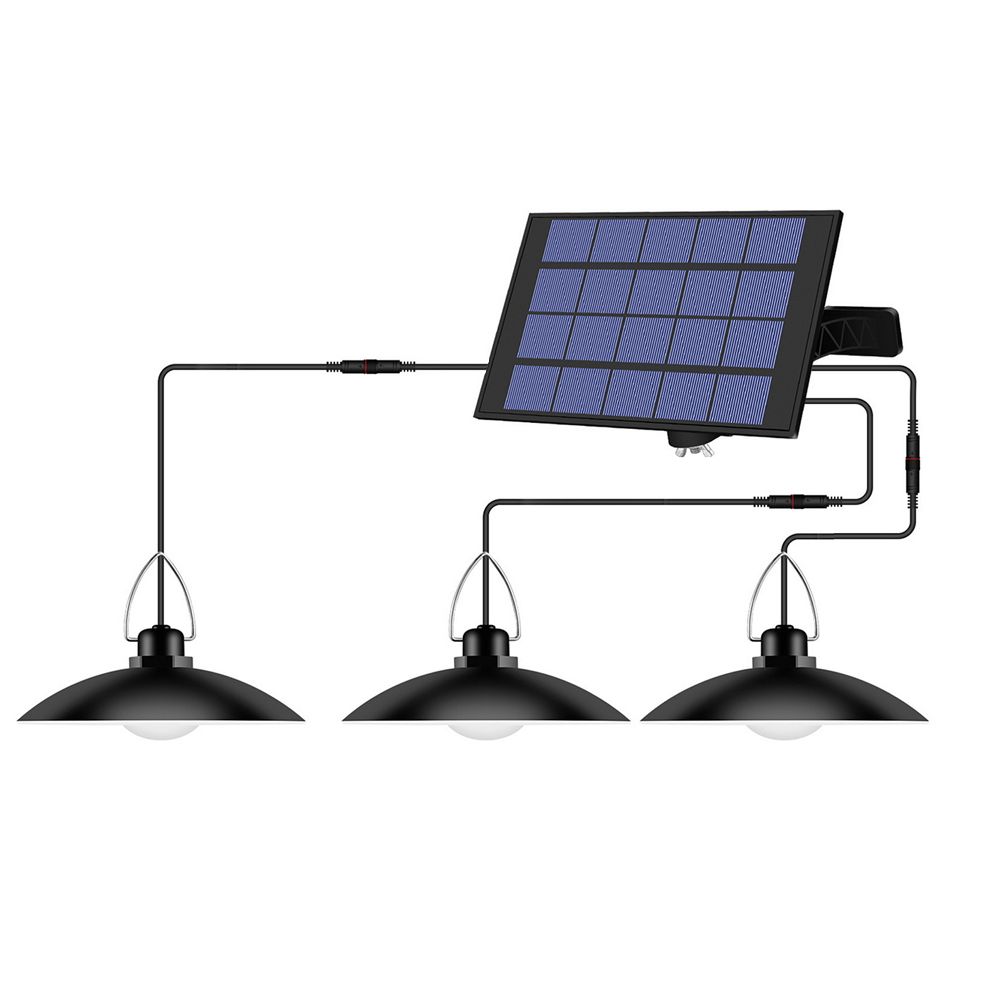 Solar Powered Pendants Light with Adjustable Panel Auto ON/OFF Lighting Sensor IP65 Water-resistant Hanging Lamp for Outdoor/Indoor Garden Patio Yard Storage