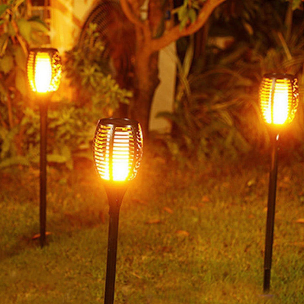 Solar Flame Lights Outdoor Garden Lights Ground Plug Lights Simulation Torch Lights Waterproof Garden Lights Solar Landscape Lights