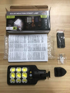 Super Bright Solar Street Light PIR Motion Sensor Lights Outdoor Courtyard Light Solar Powered Security Light Auto On/Off with Remote Control IP65 Waterproof