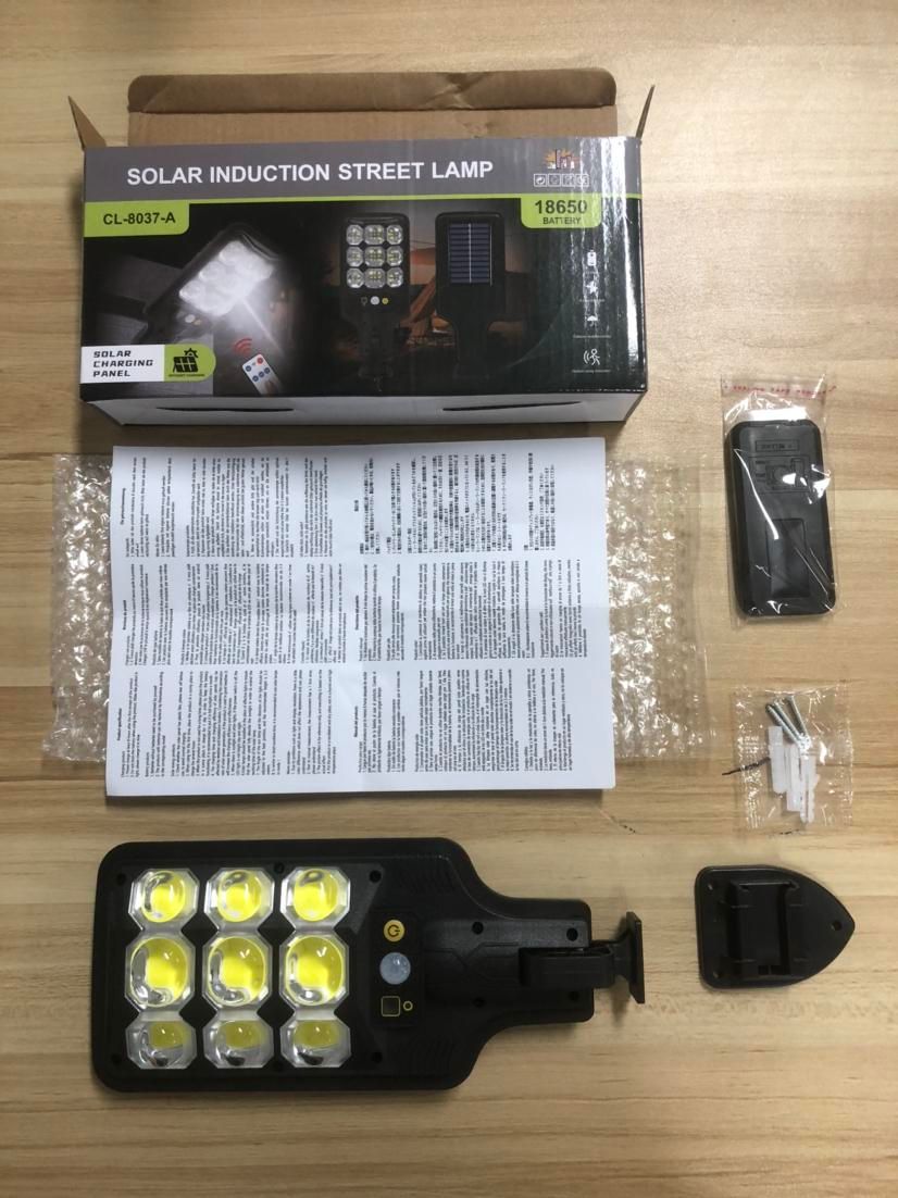 Super Bright Solar Street Light PIR Motion Sensor Lights Outdoor Courtyard Light Solar Powered Security Light Auto On/Off with Remote Control IP65 Waterproof