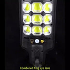 Super Bright Solar Street Light PIR Motion Sensor Lights Outdoor Courtyard Light Solar Powered Security Light Auto On/Off with Remote Control IP65 Waterproof