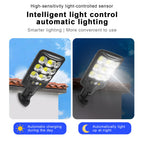 Super Bright Solar Street Light PIR Motion Sensor Lights Outdoor Courtyard Light Solar Powered Security Light Auto On/Off with Remote Control IP65 Waterproof