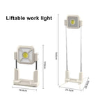Solar Work Light Outdoor Tent Light Portable Portable USB Rechargeable Floodlight Camping Light Height Adjustable Multiple Lighting Modes (Bright Light/Low Light/Warm Light/Red Light Burst)