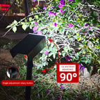 Outdoor Solar Garden Lights Lawn Lamp Solar Powered Ground Stake Light Landscape Light Wall Lamp 90° Rotating Lamp Head IP65 Waterproof for Yards