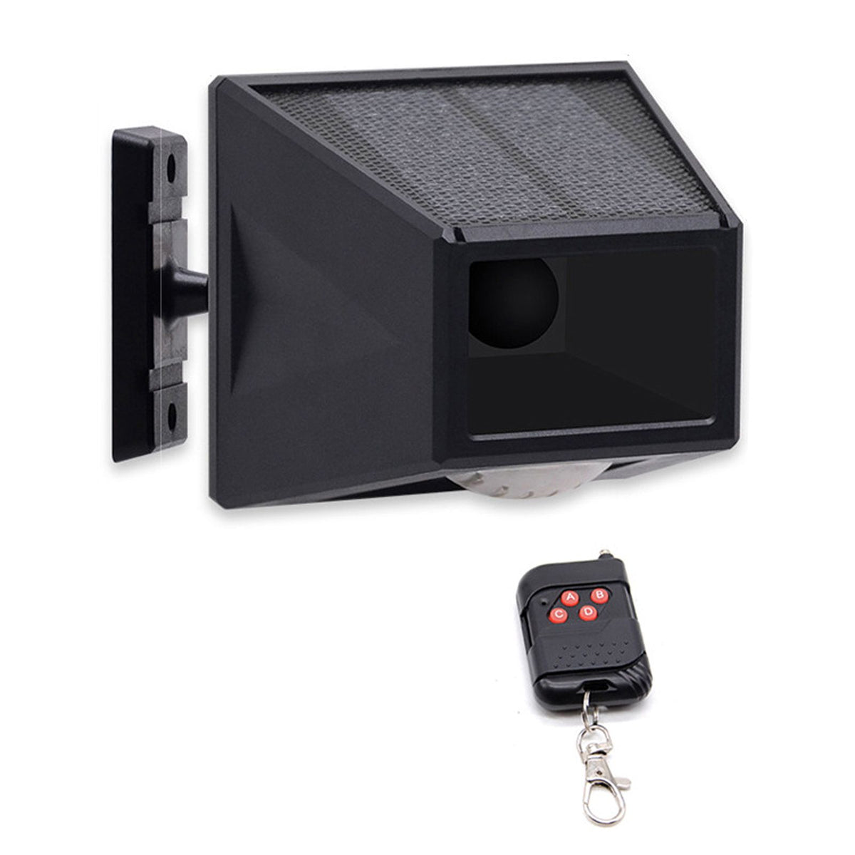 Motion Sensor Solar Alarm Light 129dB Loud Siren LED Strobe Lights with RF433MHz Remote Controller Outdoor IP65 Waterproof Rechargeable for Farm Villa Yard Barn Warehouse