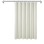 230gsm Waffle Shower Curtain Beige Bath Curtain with Weighted Hem for Cloakroom and Shower Room