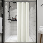 230gsm Waffle Shower Curtain Beige Bath Curtain with Weighted Hem for Cloakroom and Shower Room